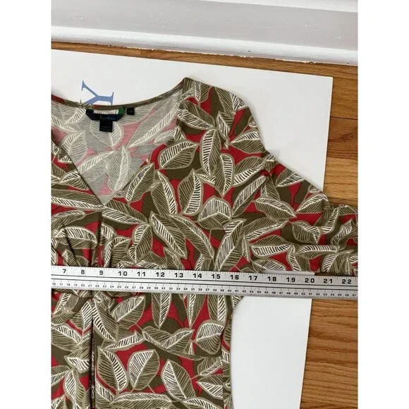 Boden Women's Jersey Knit Twist Front Leaf Design Size 12R Casual, Career, Event - Picture 10 of 11